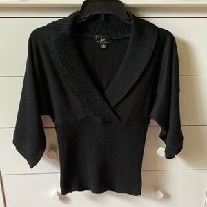 💕NWOT IZ BYER WOMENS SIZE SMALL BLACK DOLMAN SWEATER